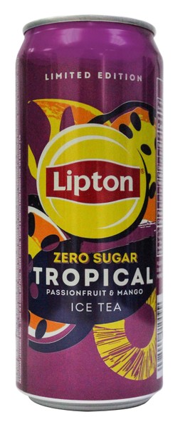 Lipton Zero Sugar Tropical Passion Fruit & Mango Iced Tea 320 ml